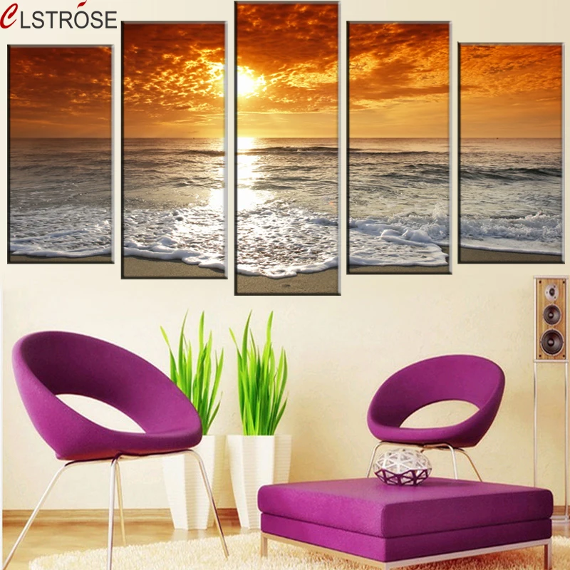 CLSTROSE 5 Pcs Canvas Wall Art Beautiful Sunset Seascape Canvas Painting Decor Home Living Room Wall Pictures Art Canvas
CLSTROSE 5 Pcs Canvas Wall Art Beautiful Sunset Seascape Canvas Painting Decor Home Living Room Wall Pictures Art Canvas