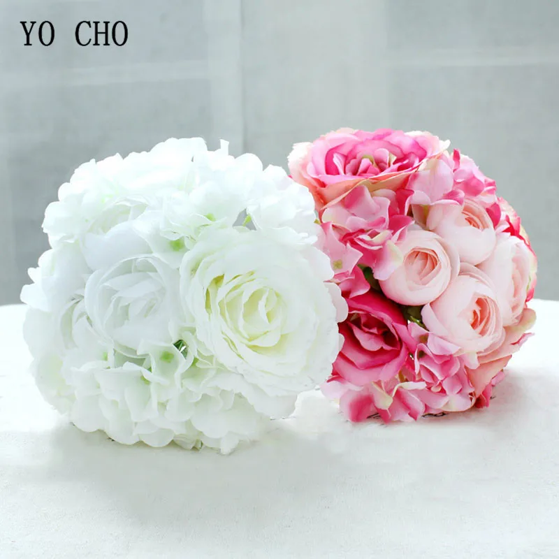 YO CHO Wedding Bouquet Silk Pink Roses Hydrangea Peony Flower Artificial Wedding Bouquet for Bridesmaid Bridal Marriage Supplies
YO CHO Wedding Bouquet Silk Pink Roses Hydrangea Peony Flower Artificial Wedding Bouquet for Bridesmaid Bridal Marriage Supplies