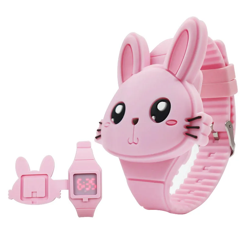 Hot 1 Pcs Kids LED Electronic Watch Silicone Band Cartoon Rabbit Flip Case Wrist Watch Lovely Gift SMA66
Hot 1 Pcs Kids LED Electronic Watch Silicone Band Cartoon Rabbit Flip Case Wrist Watch Lovely Gift SMA66