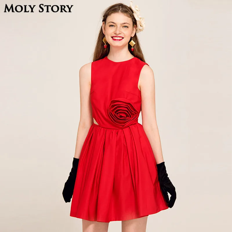 Red/Black Elegant 3D Rose Party Evening Short Dress Sleeveless A Line Dress Slim Robe Femme
Red/Black Elegant 3D Rose Party Evening Short Dress Sleeveless A Line Dress Slim Robe Femme