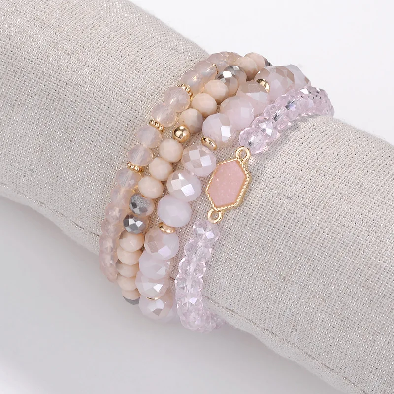 Joolim Jewlery Wholesale/6 Color Natural Stone Bead Elastic Layered Bracelet Statement Bracelet for Women
Joolim Jewlery Wholesale/6 Color Natural Stone Bead Elastic Layered Bracelet Statement Bracelet for Women