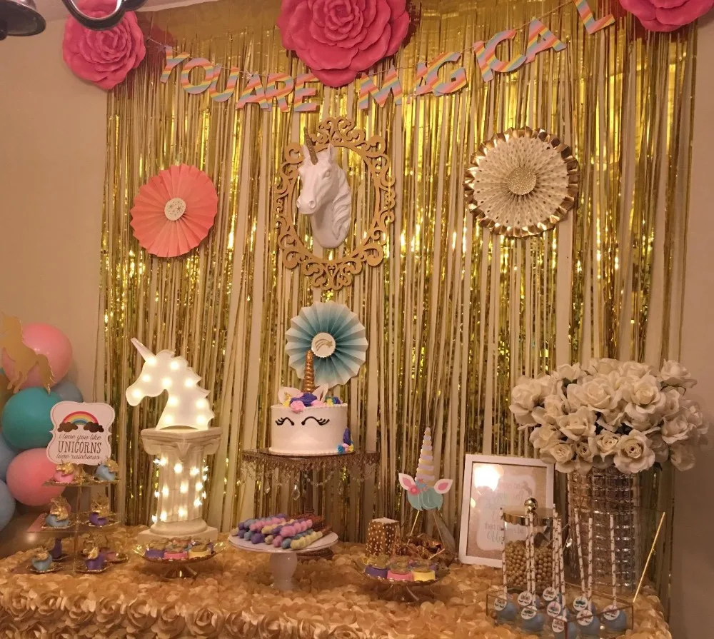 Шторы из фольги металлические шторы с бахромой мерцающие занавески для фона дня