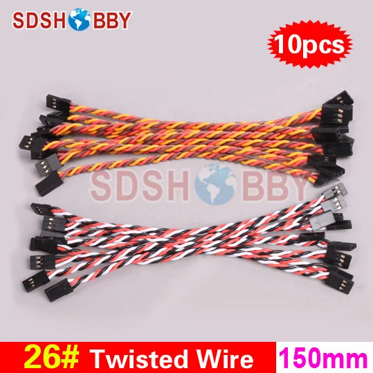 10 шт. * 26 #/ 26AWG скрученный провод 15 см 150 мм, соединительная линия для управления полетом/сервопровод «папа»-JR/ Futaba color
10 шт. * 26 #/ 26AWG скрученный провод 15 см 150 мм, соединительная линия для управления полетом/сервопровод «папа»-JR/ Futaba color