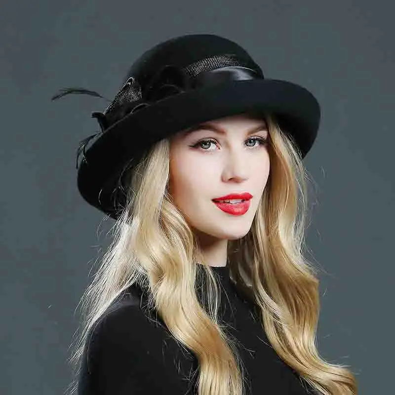 MTTZSYLHH top hat female England spring and summer fashion flower hat hat warm hat pure high-grade wool felt hat
MTTZSYLHH top hat female England spring and summer fashion flower hat hat warm hat pure high-grade wool felt hat