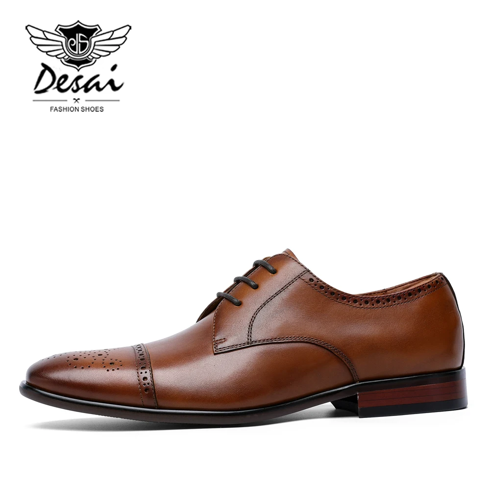 DESAI Men's Brogue Shoes Genuine Leather Business Dress Shoes Gentleman Vintage Formal Wedding Shoes Black EU Size 38-44
DESAI Men's Brogue Shoes Genuine Leather Business Dress Shoes Gentleman Vintage Formal Wedding Shoes Black EU Size 38-44