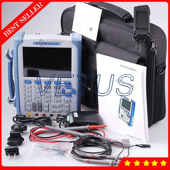 5 in 1 Handheld Digital Oscilloscope Hantek DSO8060 DMM / Spectrum Analyzer / Frequency Counter / Arbitrary Waveform Generator
5 in 1 Handheld Digital Oscilloscope Hantek DSO8060 DMM / Spectrum Analyzer / Frequency Counter / Arbitrary Waveform Generator