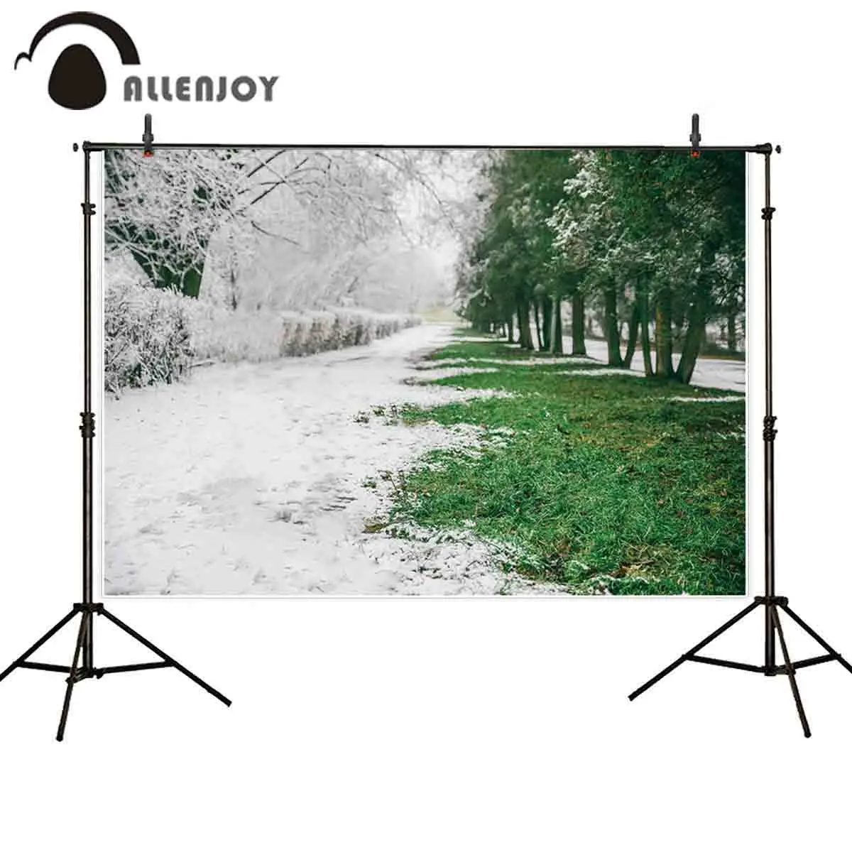 Allenjoy фон для фотосъемки с ранней весной изображением таяния снега травы дерева