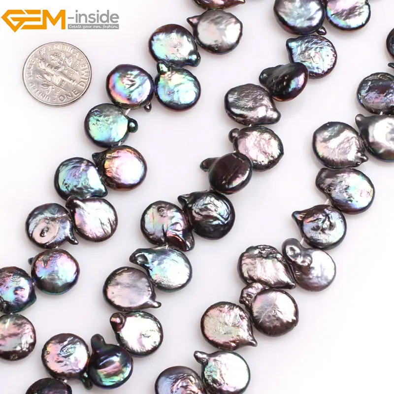 Gem-inside Natural Top Drilled Black Coin Freshwater Cultured Pearls Beads for Jewelry Making 15'' DIY Jewelry
Gem-inside Natural Top Drilled Black Coin Freshwater Cultured Pearls Beads for Jewelry Making 15'' DIY Jewelry