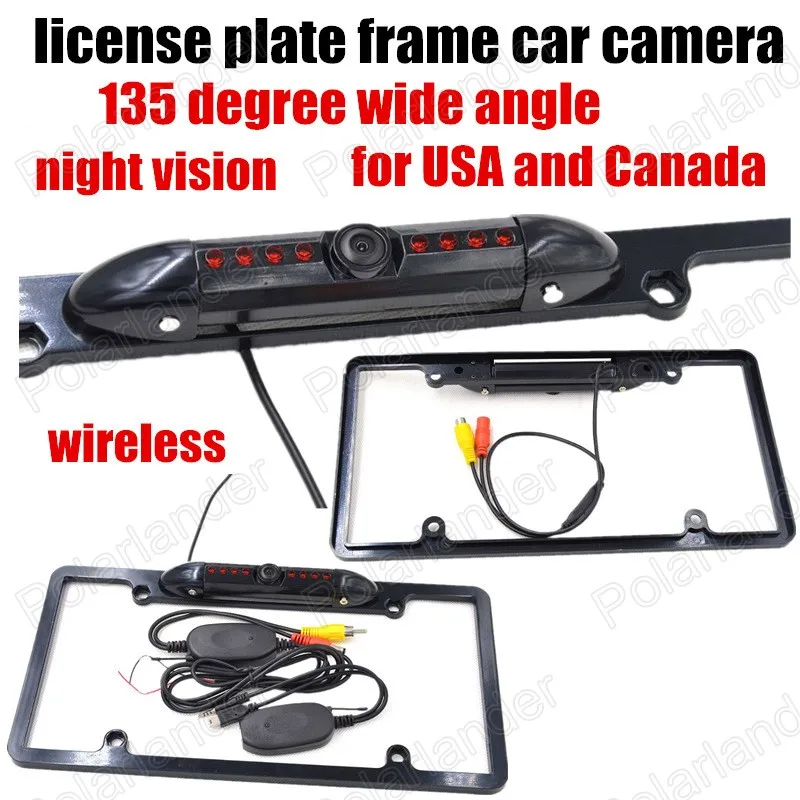 Newest 8 LED Night Vision wireless car auto license plate frame camera vehicle reverse rear view backup camera for US and Canada
Newest 8 LED Night Vision wireless car auto license plate frame camera vehicle reverse rear view backup camera for US and Canada