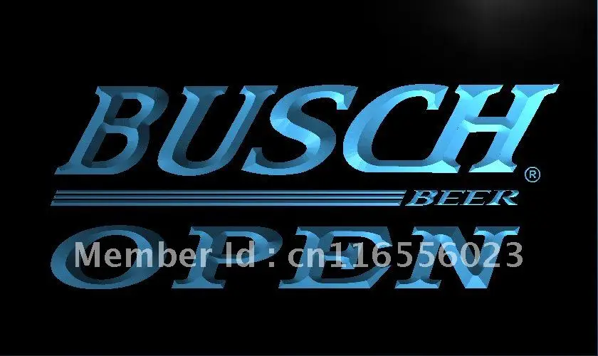 LA045- Busch Beer OPEN Bar LED Neon Light Sign home decor crafts