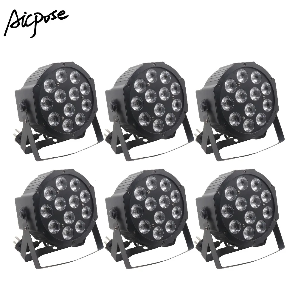 6 шт./лот 12x12 Вт RGBW 4 в 1 Led Par огни с dmx512 сценическое освещение Свадьба DJ Вечеринка