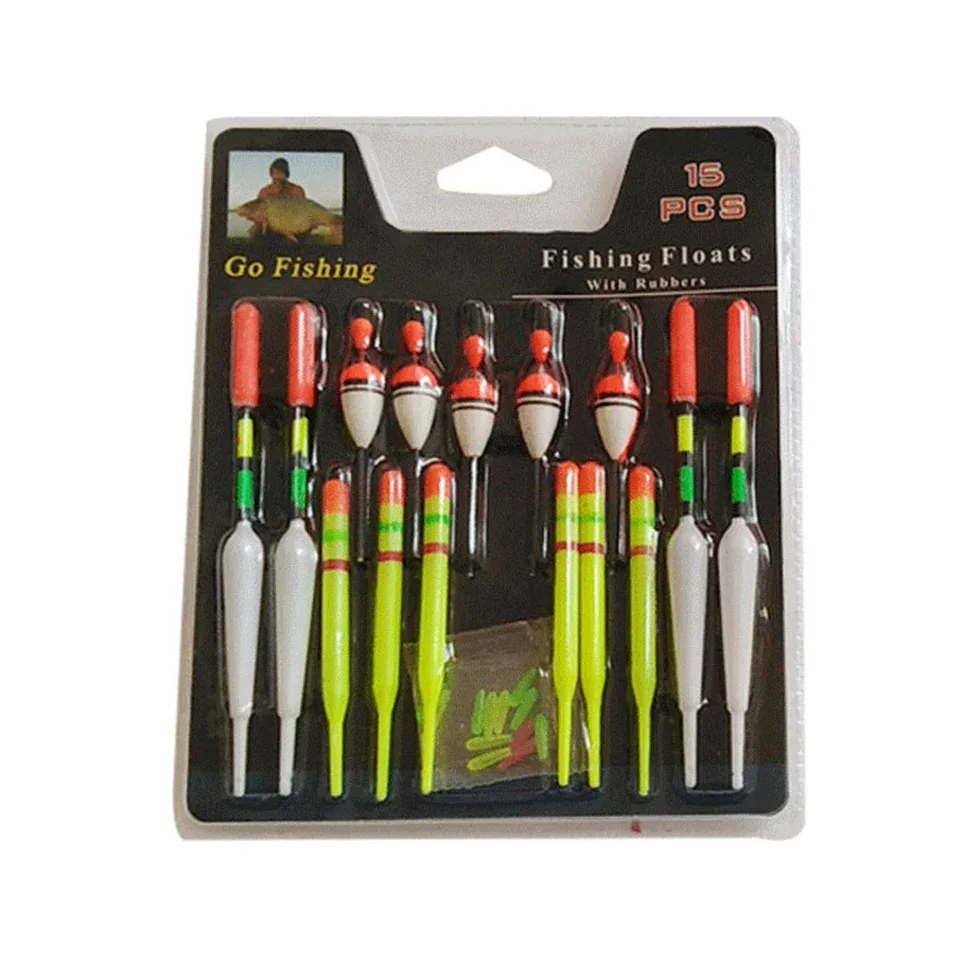 Loogdeel 15PCS/Lot Vertical Buoy Sea Fishing Floats Assorted Size for Most Type of Angling with Attachment Rubbers Fishing
Loogdeel 15PCS/Lot Vertical Buoy Sea Fishing Floats Assorted Size for Most Type of Angling with Attachment Rubbers Fishing