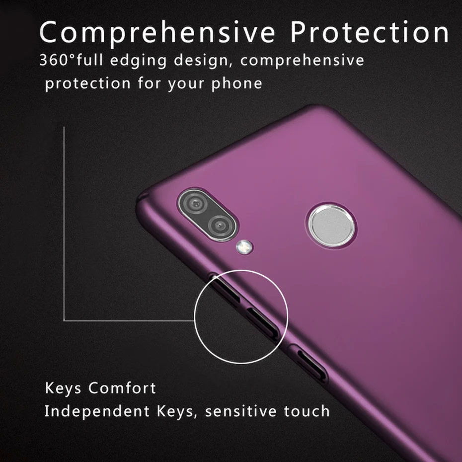 Чехол s для huawei nova 3 i чехол жесткий матовый PC противоударный бампер задняя крышка