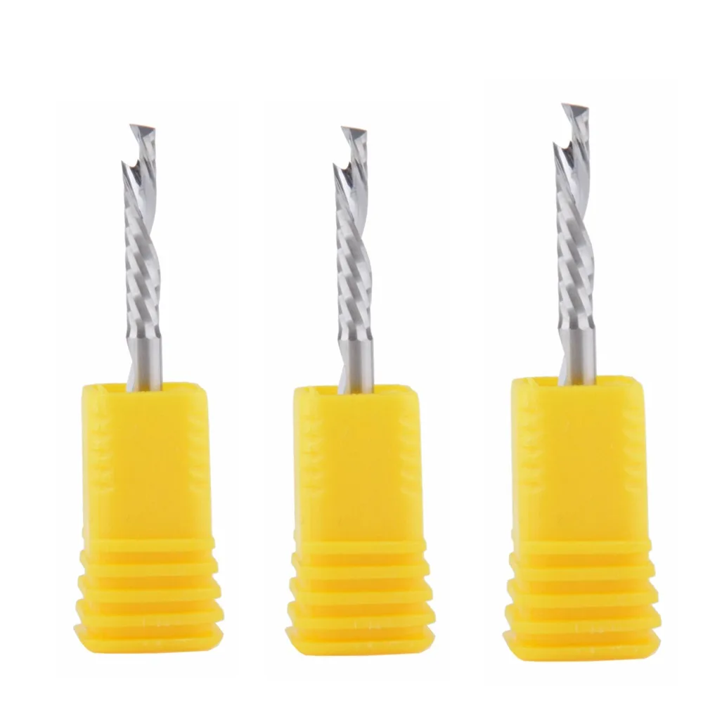 

5Pcs 3.175X17MM Up & Down Cut One Single Spiral Flute Carbide CNC Mill Milling Tools, Milling Cutting Tools Router Bit