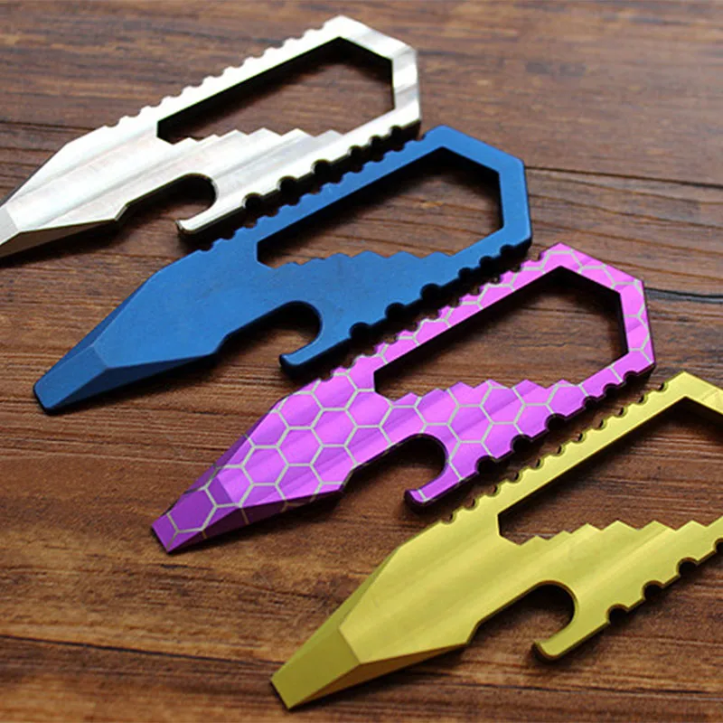 NEW Titanium Alloy EDC Multifunctional Tool Color Gradient Baking Blue Graphic Cutter Card Opener Crowd Wrench Gifts
NEW Titanium Alloy EDC Multifunctional Tool Color Gradient Baking Blue Graphic Cutter Card Opener Crowd Wrench Gifts