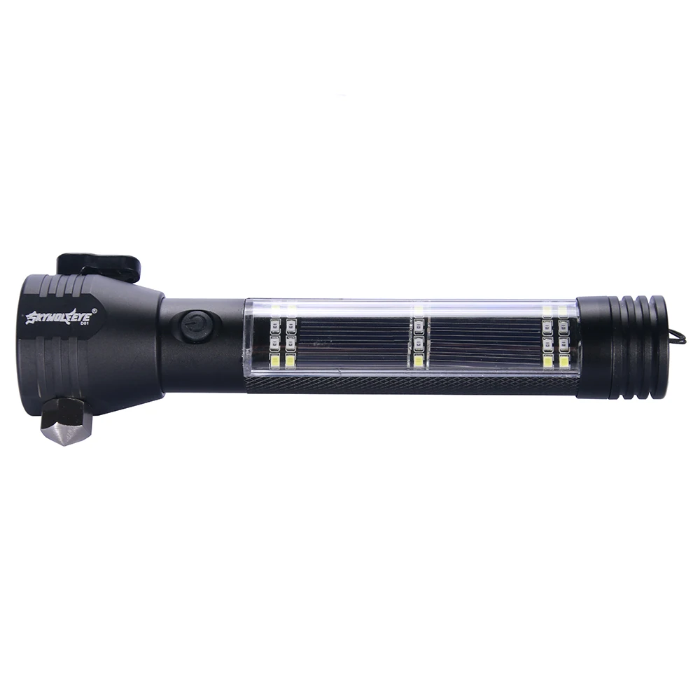 Aluminum Multi-functional Solar Flashlight Built-in Rechargeable battery Potable tactical Light
Aluminum Multi-functional Solar Flashlight Built-in Rechargeable battery Potable tactical Light