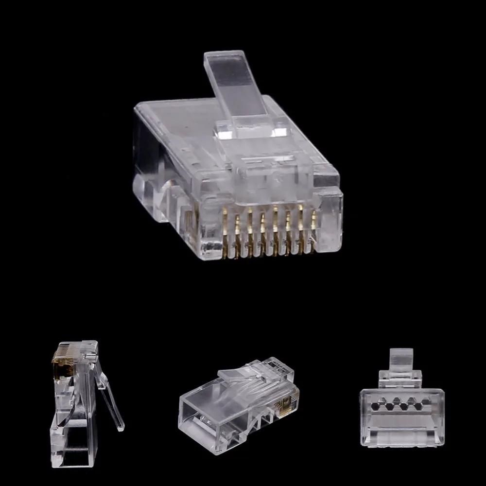 Cat6 RJ45 Connector 8Pin Modular Ethernet Cable Cable gold plated head Cat 6 crimped connector RJ 45 network cat6
Cat6 RJ45 Connector 8Pin Modular Ethernet Cable Cable gold plated head Cat 6 crimped connector RJ 45 network cat6