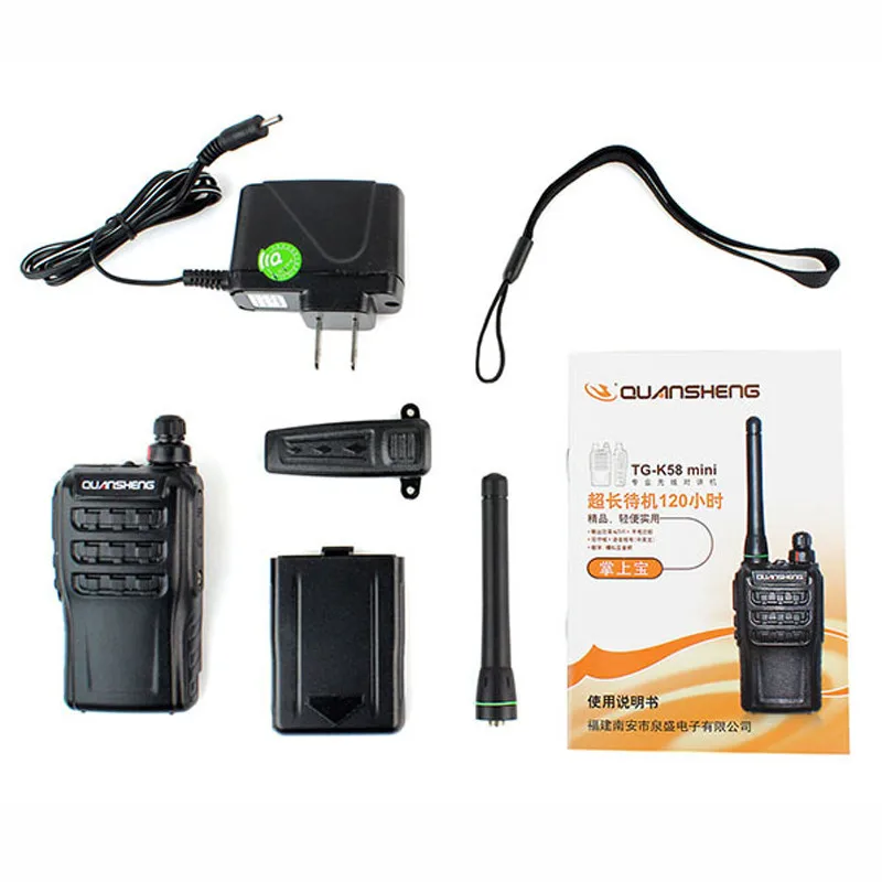 10pcs NEW Black Walkie Talkie Quansheng TG-K58 mini UHF 400-470MHz 16CH Flashlight Channel Scan Monitor Two Way Radio
10pcs NEW Black Walkie Talkie Quansheng TG-K58 mini UHF 400-470MHz 16CH Flashlight Channel Scan Monitor Two Way Radio