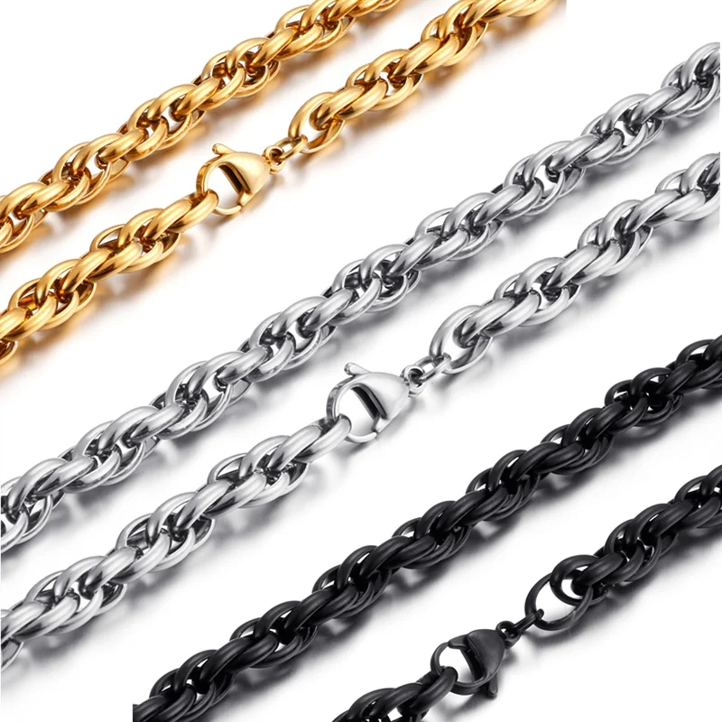 7/11mm Width Titanium Stainless Steel Round Link Chain Necklace Male Female Fashion Jewelry
7/11mm Width Titanium Stainless Steel Round Link Chain Necklace Male Female Fashion Jewelry