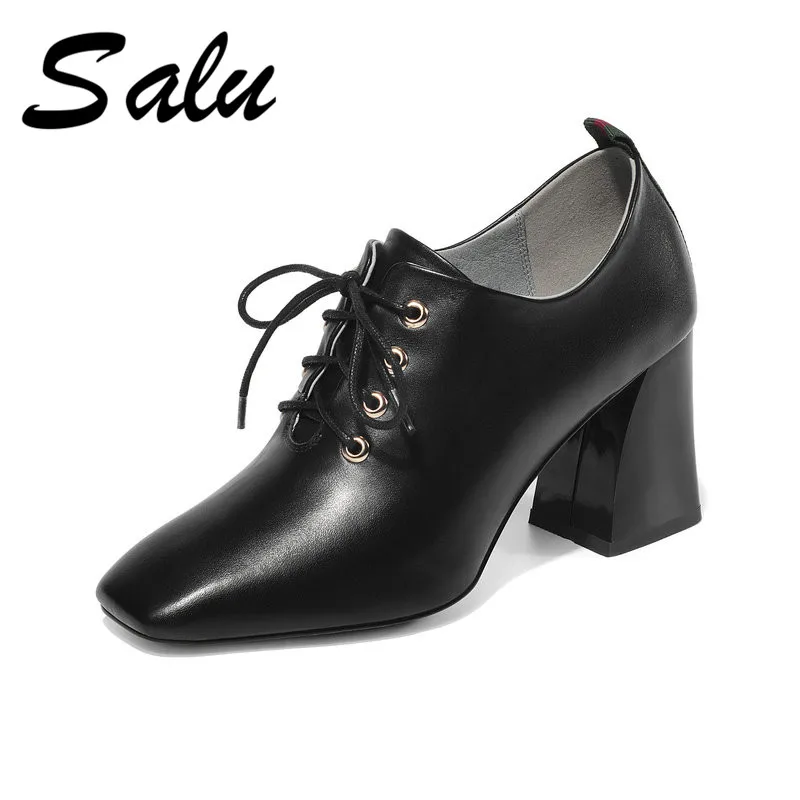 Salu 2020 Hot Sale Autumn Pumps Genuine Leather square Toe Square Heel Shoes Shallow Elegant Office Women Solid Pumps
Salu 2020 Hot Sale Autumn Pumps Genuine Leather square Toe Square Heel Shoes Shallow Elegant Office Women Solid Pumps