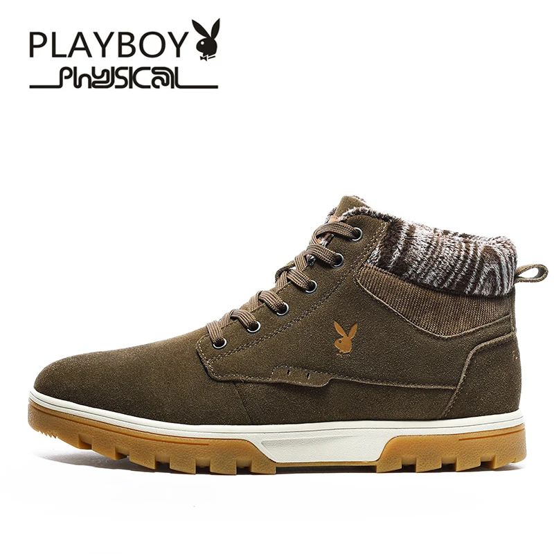 Playboy Men Snow Boots Winter Cow Suede Add Wool Cotton Shoes Man Lace Up Fashion Brand Mens Ankle Boots DS67136
Playboy Men Snow Boots Winter Cow Suede Add Wool Cotton Shoes Man Lace Up Fashion Brand Mens Ankle Boots DS67136