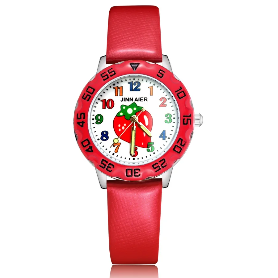 Fashion Cute Pretty Fruit Strawberry Style Children's Kids Student Girls Boys Quartz Leather Wrist Watches Clcok JM159
Fashion Cute Pretty Fruit Strawberry Style Children's Kids Student Girls Boys Quartz Leather Wrist Watches Clcok JM159