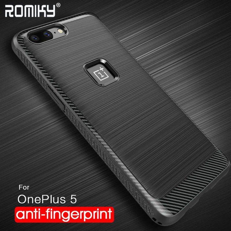 10 шт. romiky мягкой щеткой ТПУ чехол для OnePlus 5 1 + Анти стук полный защитный Чехол один