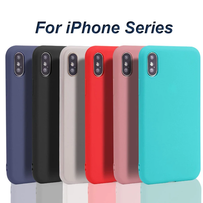 Мягкий силиконовый матовый чехол карамельных цветов для iPhone 11 Pro Max XS XR X 8 7 6 6S Plus 5 5S