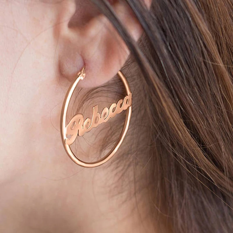 Gold Color Silver Color Cutsomized Name Earrings For Women Party Gift Stainless Steel Round Stud Nameplated Fashion Jewelry
Gold Color Silver Color Cutsomized Name Earrings For Women Party Gift Stainless Steel Round Stud Nameplated Fashion Jewelry