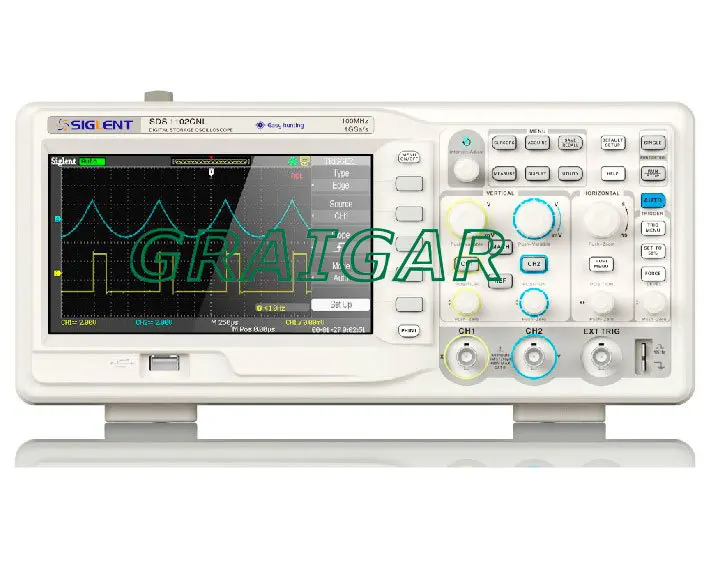 Цифровой осциллограф SIGLENT SDS1202CNL 200 МГц. 2 CH + 1 EXT 1GSa/s/CH частота образцов в реальном