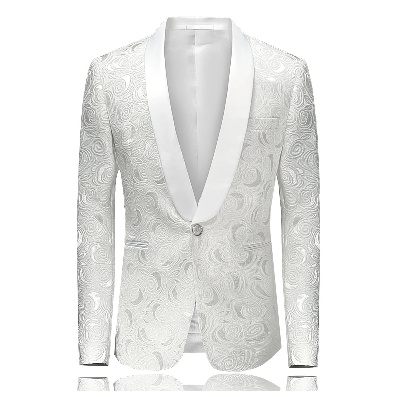 2021 White Jacquard Men Blazer Jacket Size S - 4XL Fashion Business Wedding Banquet Man Suit Coats Slim Elegant Comfort
2021 White Jacquard Men Blazer Jacket Size S - 4XL Fashion Business Wedding Banquet Man Suit Coats Slim Elegant Comfort