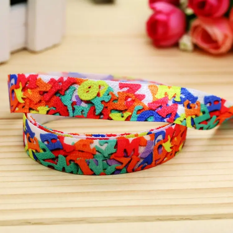5/8'' Free shipping Fold Elastic FOE letter printed headband headwear hairband diy decoration wholesale OEM P5462
5/8'' Free shipping Fold Elastic FOE letter printed headband headwear hairband diy decoration wholesale OEM P5462