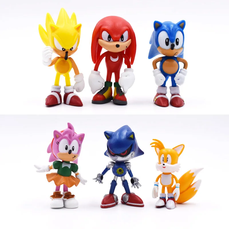 Sonic World Adventure Metal Werehog Tails PVC экшн-фигурки Shadow Knuckles аниме куколки статуэтки детские