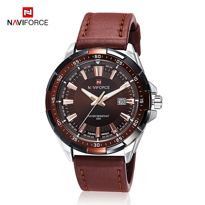 NAVIFORCE Luxury Watches Mens Quartz Casual Leather Waterproof Sports Date Military Wristwatch Male Clock Relogio Masculino 2019
NAVIFORCE Luxury Watches Mens Quartz Casual Leather Waterproof Sports Date Military Wristwatch Male Clock Relogio Masculino 2019