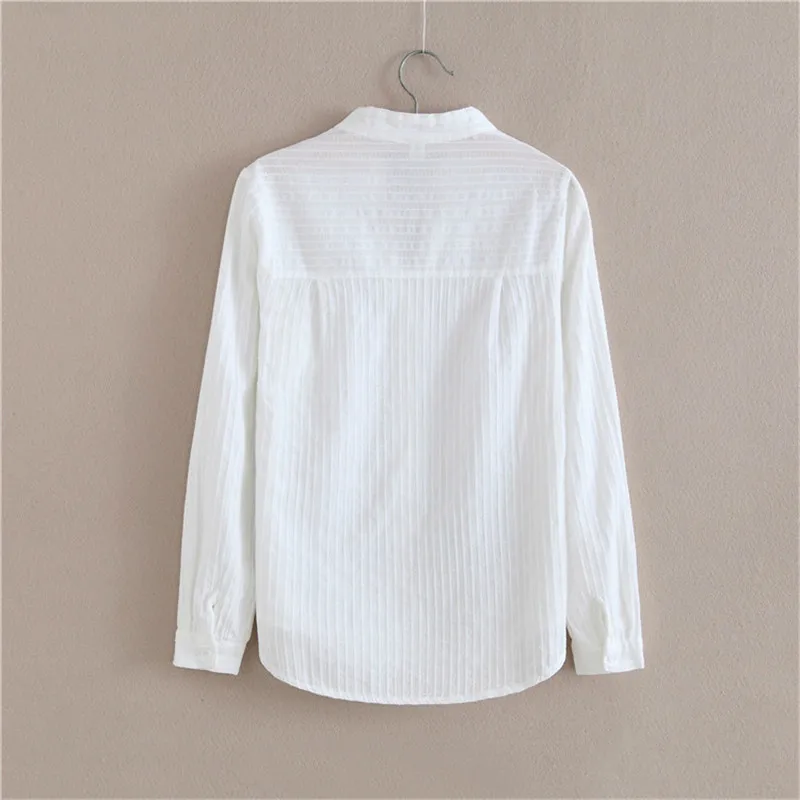 2018 Autumn New Women Long Sleeve White Blouse Shirts Casual Cotton Tops Office Shirt Solid Pocket Blusas
2018 Autumn New Women Long Sleeve White Blouse Shirts Casual Cotton Tops Office Shirt Solid Pocket Blusas