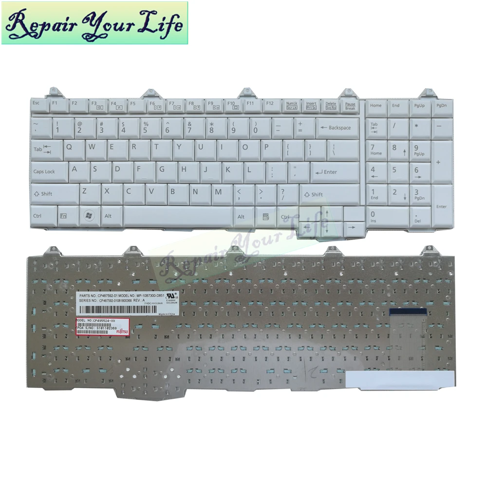 laptop keyboard for Fujitsu Lifebook AH551 US English white MP-10B7300-D851 CP487592-01 CP495524 wholesales good price
laptop keyboard for Fujitsu Lifebook AH551 US English white MP-10B7300-D851 CP487592-01 CP495524 wholesales good price