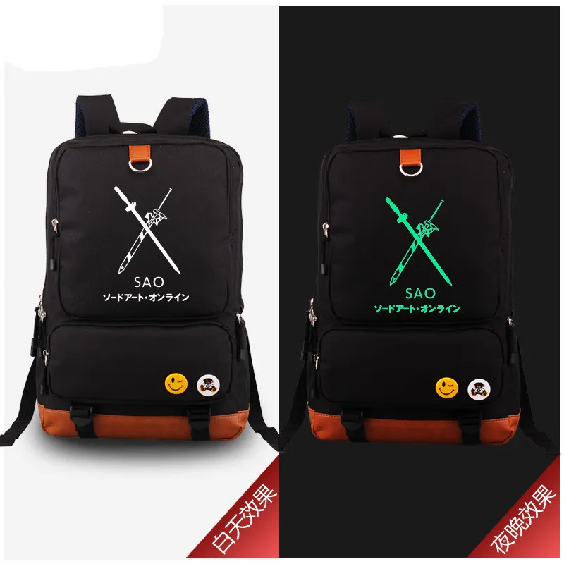 Sword Art Online SAO Luminous Backpack Shoulder Backpack Glow In Dark Travel Bag Gift
Sword Art Online SAO Luminous Backpack Shoulder Backpack Glow In Dark Travel Bag Gift