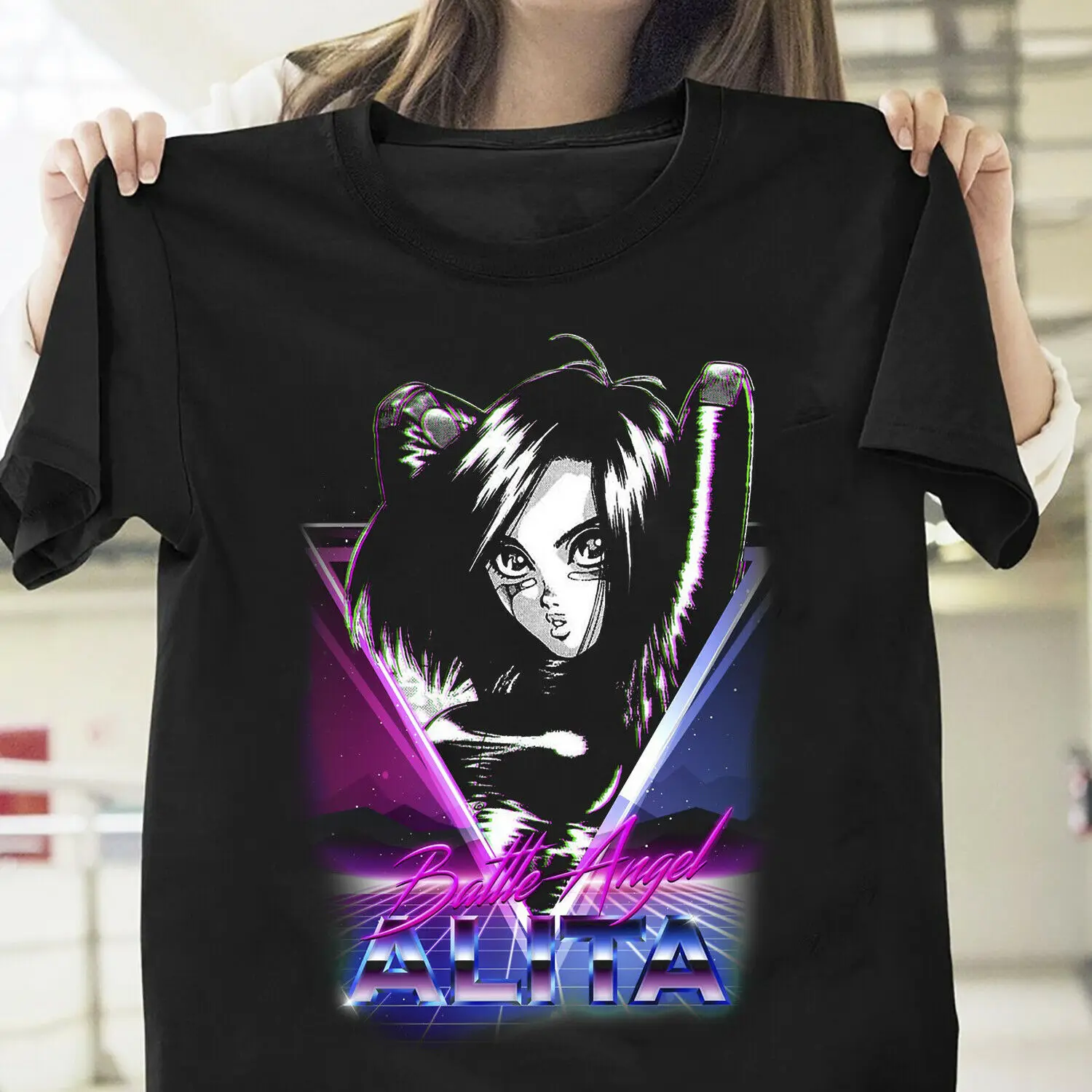 Alita Battle Angel Science Fiction Мужская черная хлопковая футболка S 6XL поставщик из США