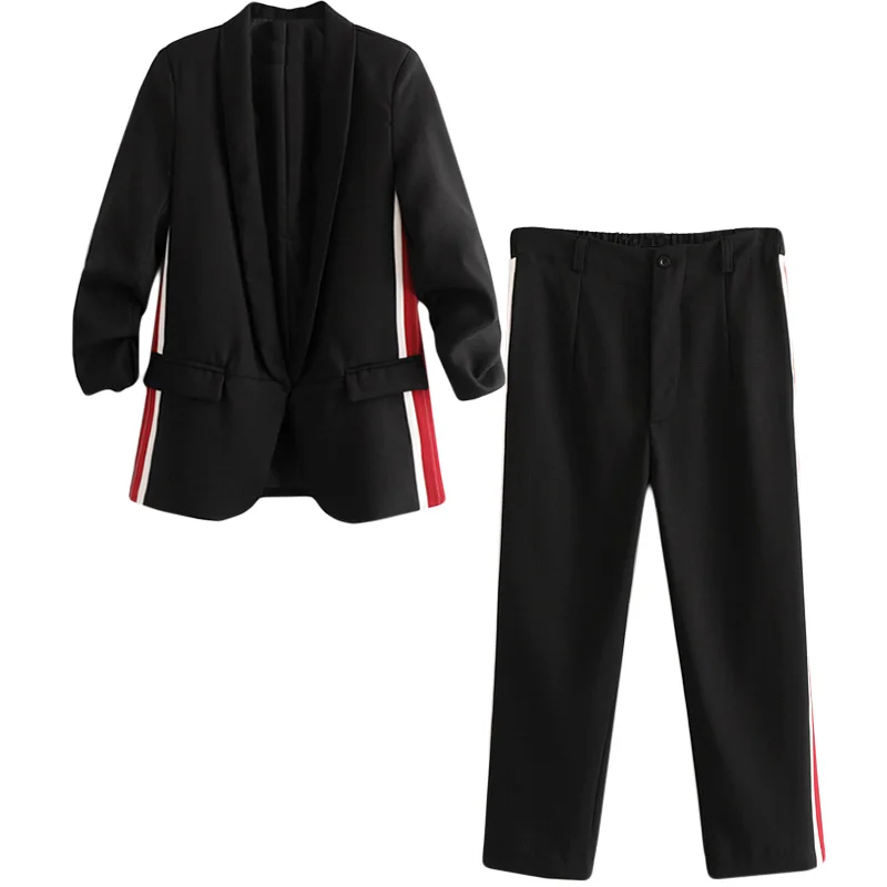 Women's suit suit high waist casual pants two sets of women 2019 autumn and winter new fashion OL color matching temperament
Women's suit suit high waist casual pants two sets of women 2019 autumn and winter new fashion OL color matching temperament