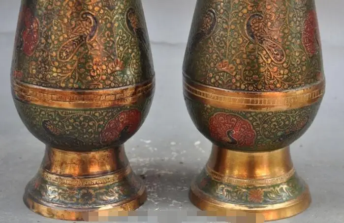 S00526 11"Chinese bronze Cloisonne Enamel Bird Peacock Peafowl Flower Bottle Vase Pair 
S00526 11"Chinese bronze Cloisonne Enamel Bird Peacock Peafowl Flower Bottle Vase Pair