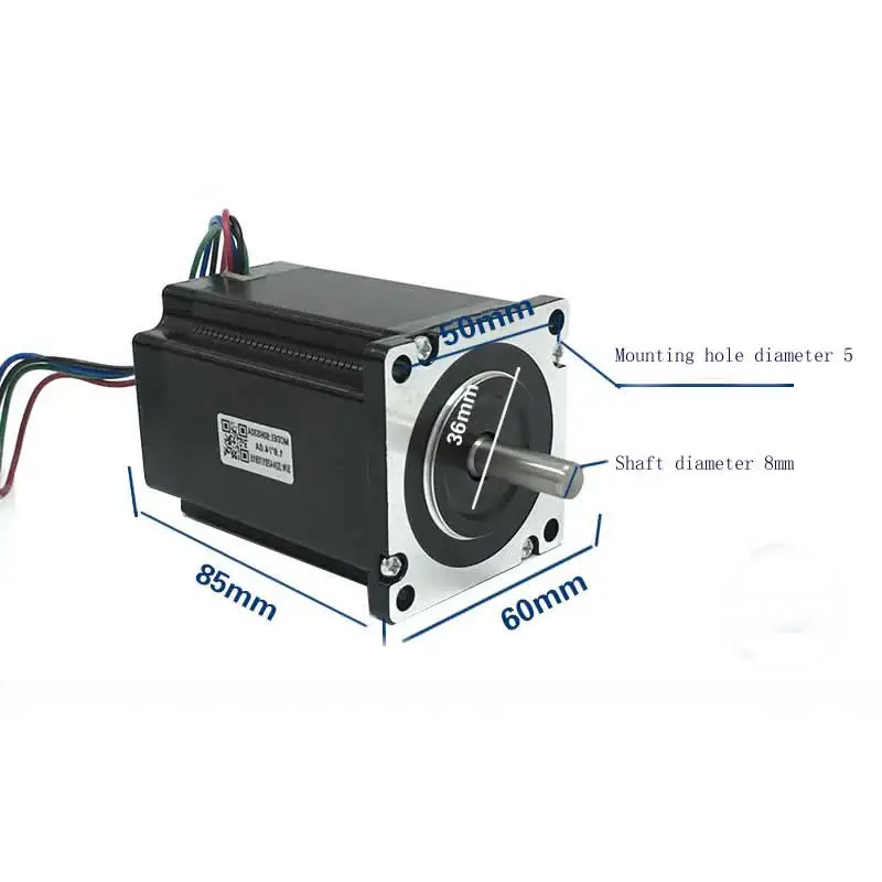 Leadshine 60 two-phase stepper motor 60HS30A 4.0A 3N.M phase inductance: 2.7mH adapter DM556
Leadshine 60 two-phase stepper motor 60HS30A 4.0A 3N.M phase inductance: 2.7mH adapter DM556