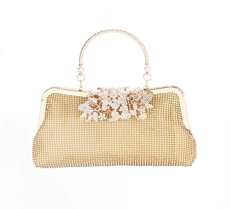 Rhinestone Floral Top Handle Handbags Female 2019 New Sliver Gold Satin Clutch Purse Bag Women'S Evening Wedding Wallet Pouch
Rhinestone Floral Top Handle Handbags Female 2019 New Sliver Gold Satin Clutch Purse Bag Women'S Evening Wedding Wallet Pouch