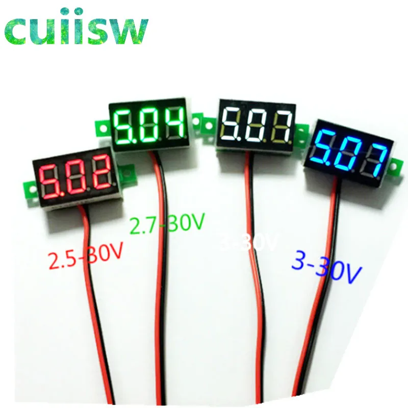 DC 2.5V-30V Digital Voltmeter Voltage Tester Meter LED Screen Electronic Parts Accessories Digital Voltmeter 0.36 Inch
DC 2.5V-30V Digital Voltmeter Voltage Tester Meter LED Screen Electronic Parts Accessories Digital Voltmeter 0.36 Inch
