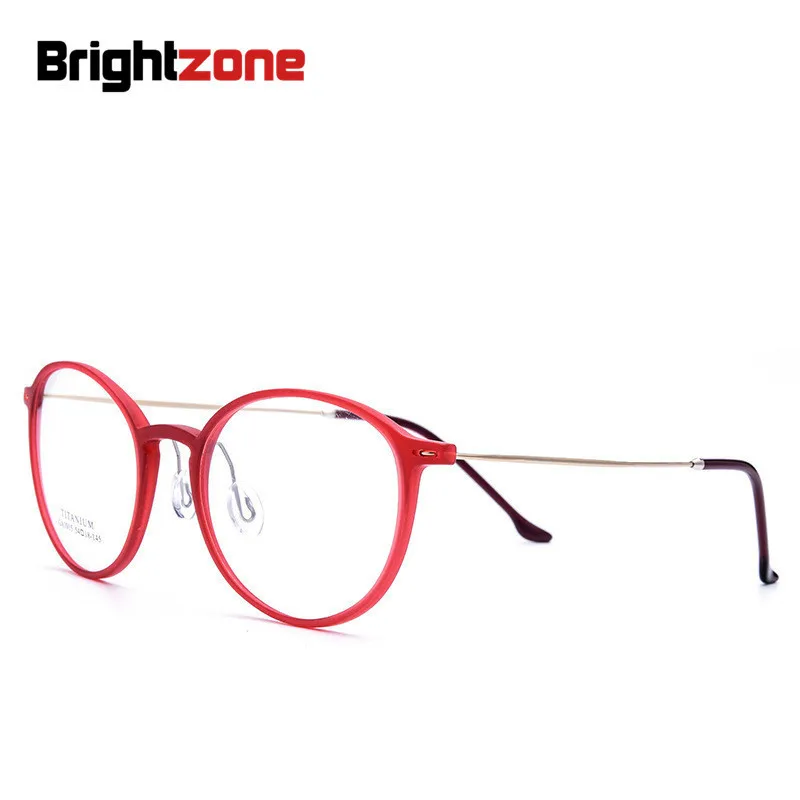 

Brightzone 2017 New Pattern TR90 Round Restore Ancient Ways Spectacle Frame Men Women Exceed Light Titanium Alloy Myopia Glasses