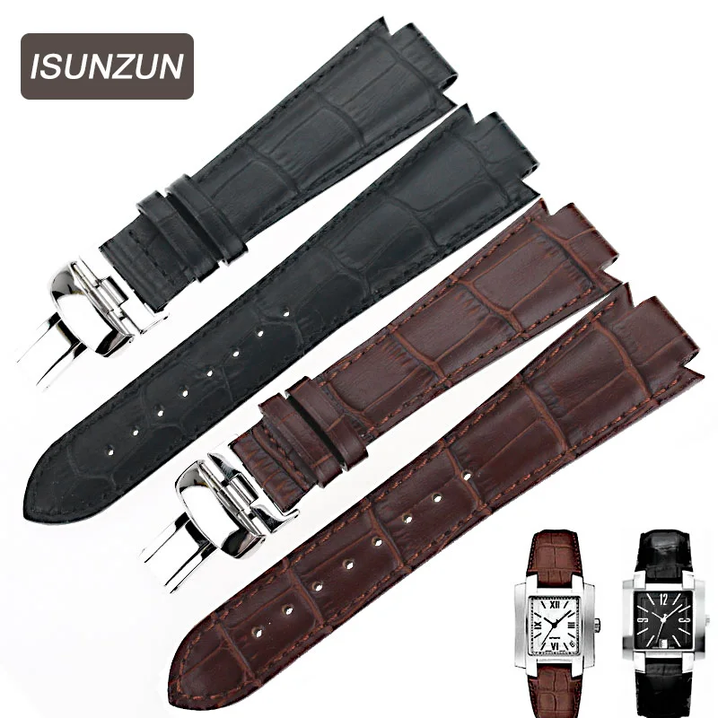 Ремешок ISUNZUN для часов Tissot 1853 T60 ремешок из натуральной кожи мужчин и женщин