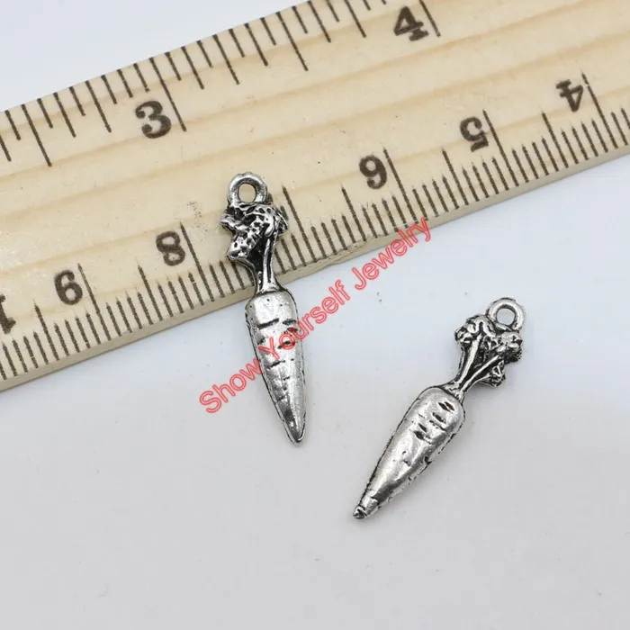 20pcs Antique Silver Plated Plant Carrot Charms Pendants for Jewelry Making DIY Handmade 25x6mm
20pcs Antique Silver Plated Plant Carrot Charms Pendants for Jewelry Making DIY Handmade 25x6mm
