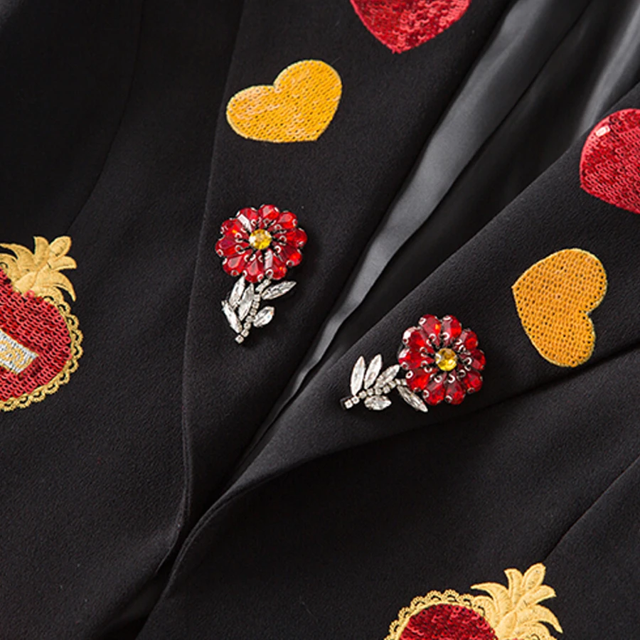 AELESEEN Runway Fashion Women Autumn Jacket High Quality Diamonds Sequined Tassel Heart Beaded Party Elegant Jackets
AELESEEN Runway Fashion Women Autumn Jacket High Quality Diamonds Sequined Tassel Heart Beaded Party Elegant Jackets