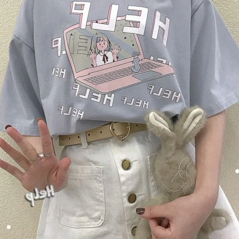 New Summer Tshirt Womens preppy style Casual Tees loose Kawaii Harajuku T-shirts funny printing short sleeve top women t-shirt
New Summer Tshirt Womens preppy style Casual Tees loose Kawaii Harajuku T-shirts funny printing short sleeve top women t-shirt