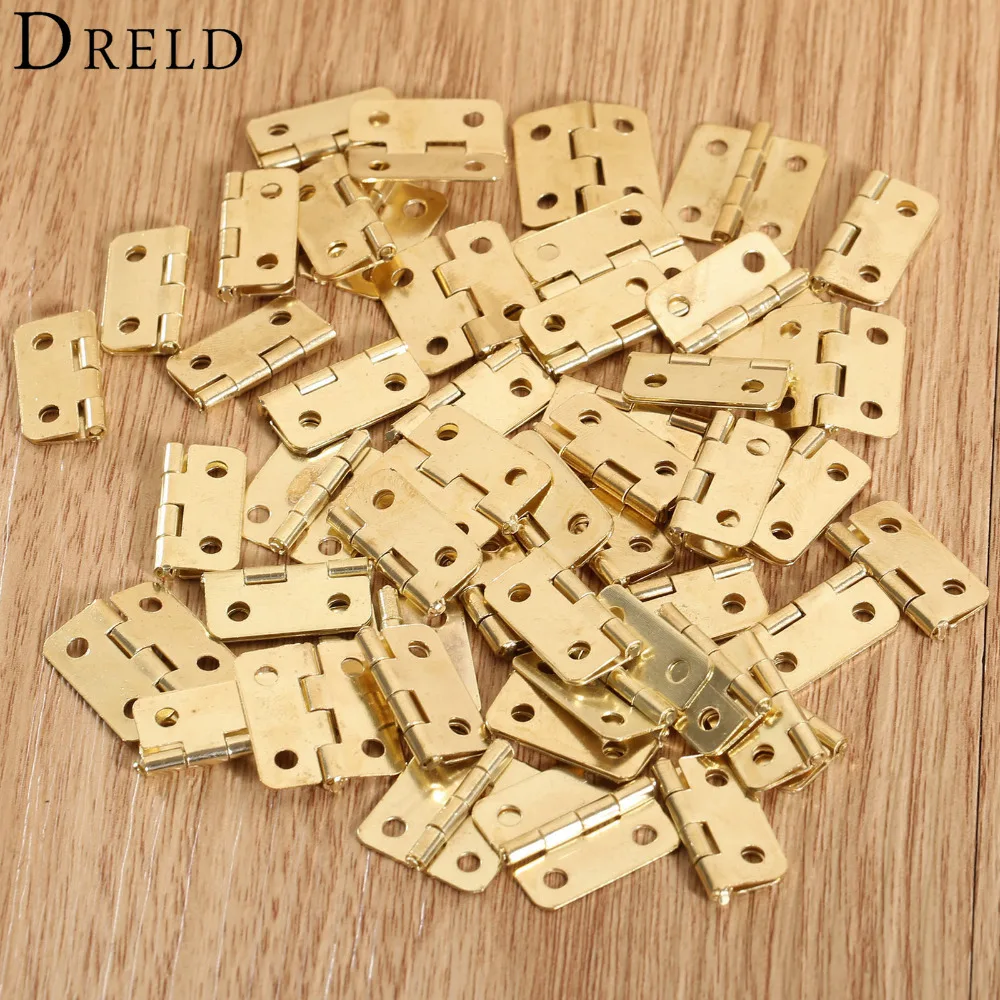 50Pcs 18x16mm Kitchen Cabinet Door Hinges Furniture Accessories 4 Holes Gold Drawer Hinges for Jewelry Boxes Furniture Fittings
50Pcs 18x16mm Kitchen Cabinet Door Hinges Furniture Accessories 4 Holes Gold Drawer Hinges for Jewelry Boxes Furniture Fittings