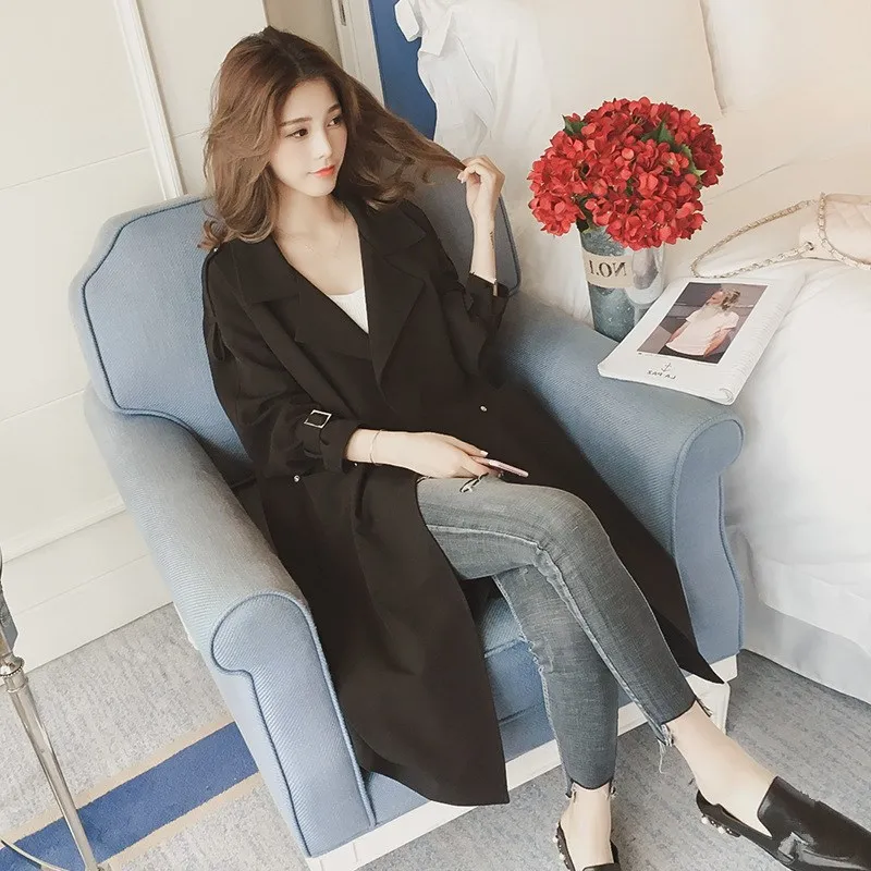 Autumn New Women Plus Size Loose Trench Turn-Down Collar Nice Medium Long Section Office Ladies Trenchs Black/Green Female Coat
Autumn New Women Plus Size Loose Trench Turn-Down Collar Nice Medium Long Section Office Ladies Trenchs Black/Green Female Coat